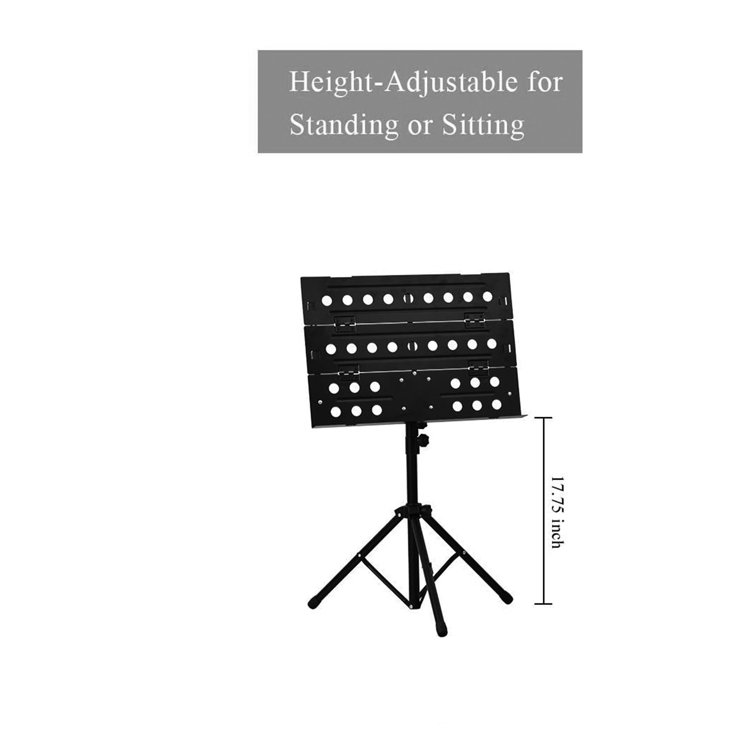 CELLPAK Portable Music Stand Adjustable Foldable Sheet Music Holder with Carrying Bag Wayfair